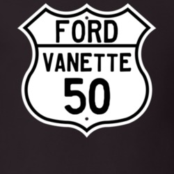 1950 Vanette Custom Highway Route Sign T Shirt