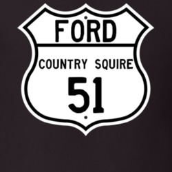 1951 Country Squire Custom Highway Route Sign T Shirt