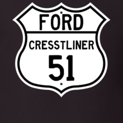 1951 Cresstliner Custom Highway Route Sign T Shirt