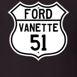 1951 Vanette Custom Highway Route Sign T Shirt
