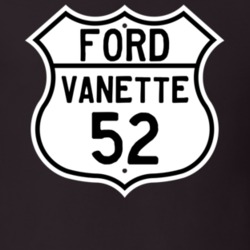 1952 Vanette Custom Highway Route Sign T Shirt