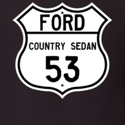 1953 Country Sedan Custom Highway Route Sign T Shirt
