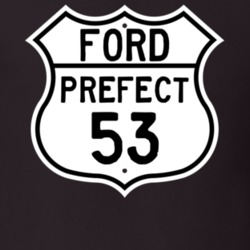 1953 Prefect Custom Highway Route Sign T Shirt