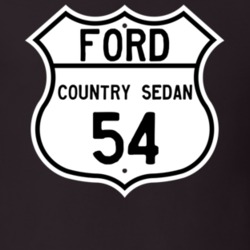 1954 Country Sedan Custom Highway Route Sign T Shirt