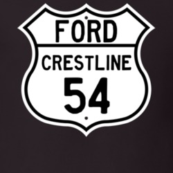 1954 Crestline Custom Highway Route Sign T Shirt