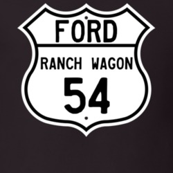 1954 Ranch Wagon Custom Highway Route Sign T Shirt