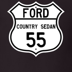 1955 Country Sedan Custom Highway Route Sign T Shirt