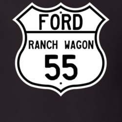 1955 Ranch Wagon Custom Highway Route Sign T Shirt