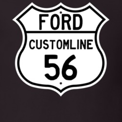 1956 Customline Custom Highway Route Sign T Shirt