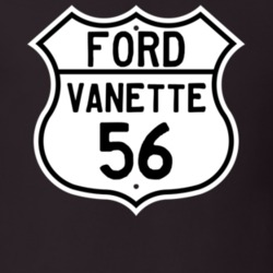 1956 Vanette Custom Highway Route Sign T Shirt
