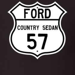 1957 Country Sedan Custom Highway Route Sign T Shirt