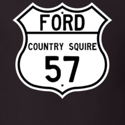 1957 Country Squire Custom Highway Route Sign T Shirt