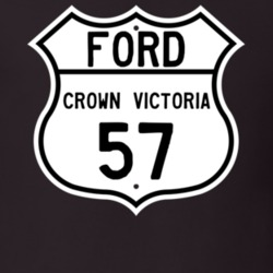 1957 Crown Victoria Custom Highway Route Sign T Shirt