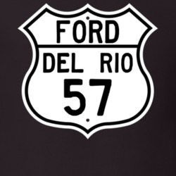 1957 Del Rio Custom Highway Route Sign T Shirt