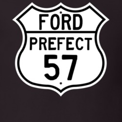 1957 Prefect Custom Highway Route Sign T Shirt
