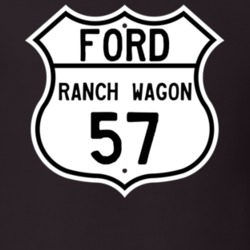 1957 Ranch Wagon Custom Highway Route Sign T Shirt