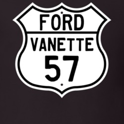 1957 Vanette Custom Highway Route Sign T Shirt