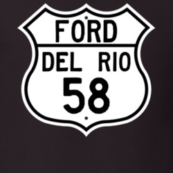 1958 Del Rio Custom Highway Route Sign T Shirt
