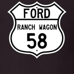 1958 Ranch Wagon Custom Highway Route Sign T Shirt