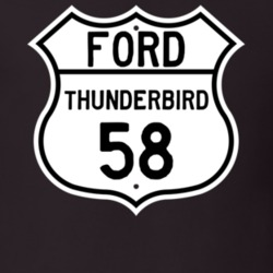 1958 Thunderbird Custom Highway Route Sign T Shirt