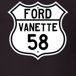 1958 Vanette Custom Highway Route Sign T Shirt