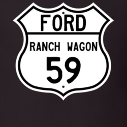 1959 Ranch Wagon Custom Highway Route Sign T Shirt