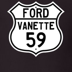 1959 Vanette Custom Highway Route Sign T Shirt