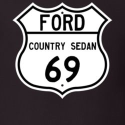 1969 Country Sedan Custom Highway Route Sign T Shirt