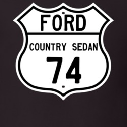 1974 Country Sedan Custom Highway Route Sign T Shirt