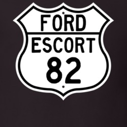 1982 Escort Custom Highway Route Sign T Shirt