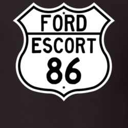 1986 Escort Custom Highway Route Sign T Shirt