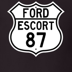 1987 Escort Custom Highway Route Sign T Shirt