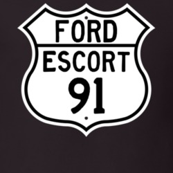1991 Escort Custom Highway Route Sign T Shirt