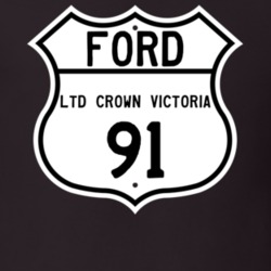 1991 LTD Crown Victoria Custom Highway Route Sign T Shirt