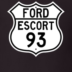 1993 Escort Custom Highway Route Sign T Shirt
