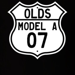 Highway Route Sign 1907 Oldsmobile Model A  T Shirt