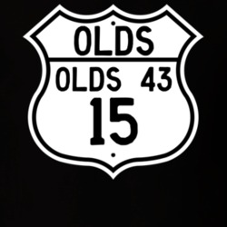 Highway Route Sign 1915 Oldsmobile Olds 43  T Shirt