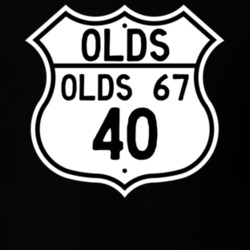 Highway Route Sign 1940 Oldsmobile Olds 67  T Shirt