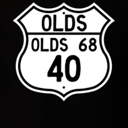 Highway Route Sign 1940 Oldsmobile Olds 68  T Shirt
