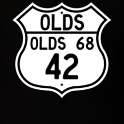 Highway Route Sign 1942 Oldsmobile Olds 68  T Shirt