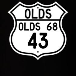Highway Route Sign 1943 Oldsmobile Olds 68  T Shirt