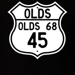 Highway Route Sign 1945 Oldsmobile Olds 68  T Shirt
