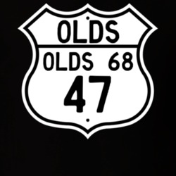 Highway Route Sign 1947 Oldsmobile Olds 68  T Shirt