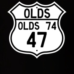 Highway Route Sign 1947 Oldsmobile Olds 74  T Shirt