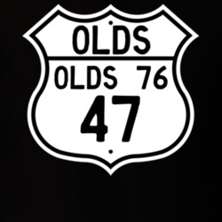 Highway Route Sign 1947 Oldsmobile Olds 76  T Shirt