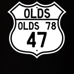 Highway Route Sign 1947 Oldsmobile Olds 78  T Shirt