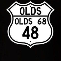 Highway Route Sign 1948 Oldsmobile Olds 68  T Shirt