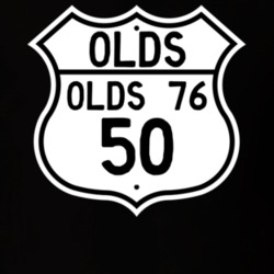 Highway Route Sign 1950 Oldsmobile Olds 76  T Shirt