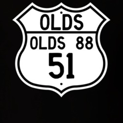 Highway Route Sign 1951 Oldsmobile Olds 88  T Shirt