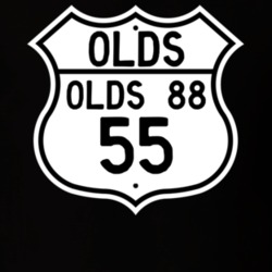 Highway Route Sign 1955 Oldsmobile Olds 88  T Shirt